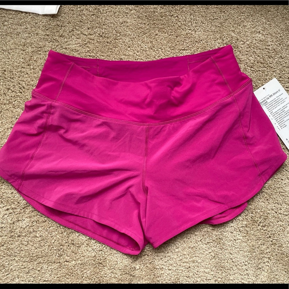 Lululemon Ripened Raspberry Speed Up Shorts